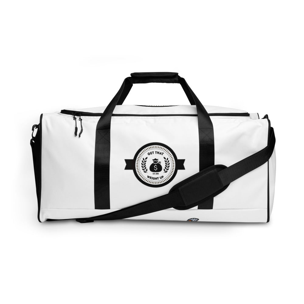 Get That Weight Up White Duffle bag