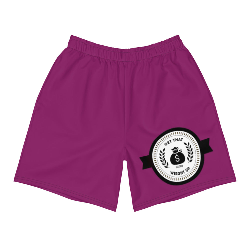 Get That Weight Up Men's Purple Athletic Long Shorts
