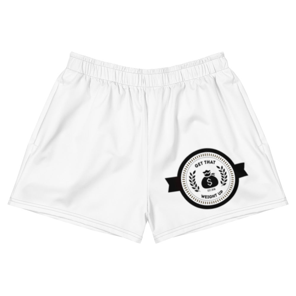 Get That Weight Up Women's Athletic White  Short Shorts
