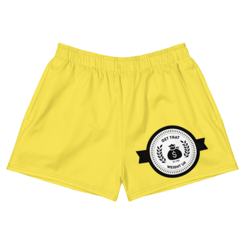 Get That Weight Up Women's Athletic Yellow Short Shorts