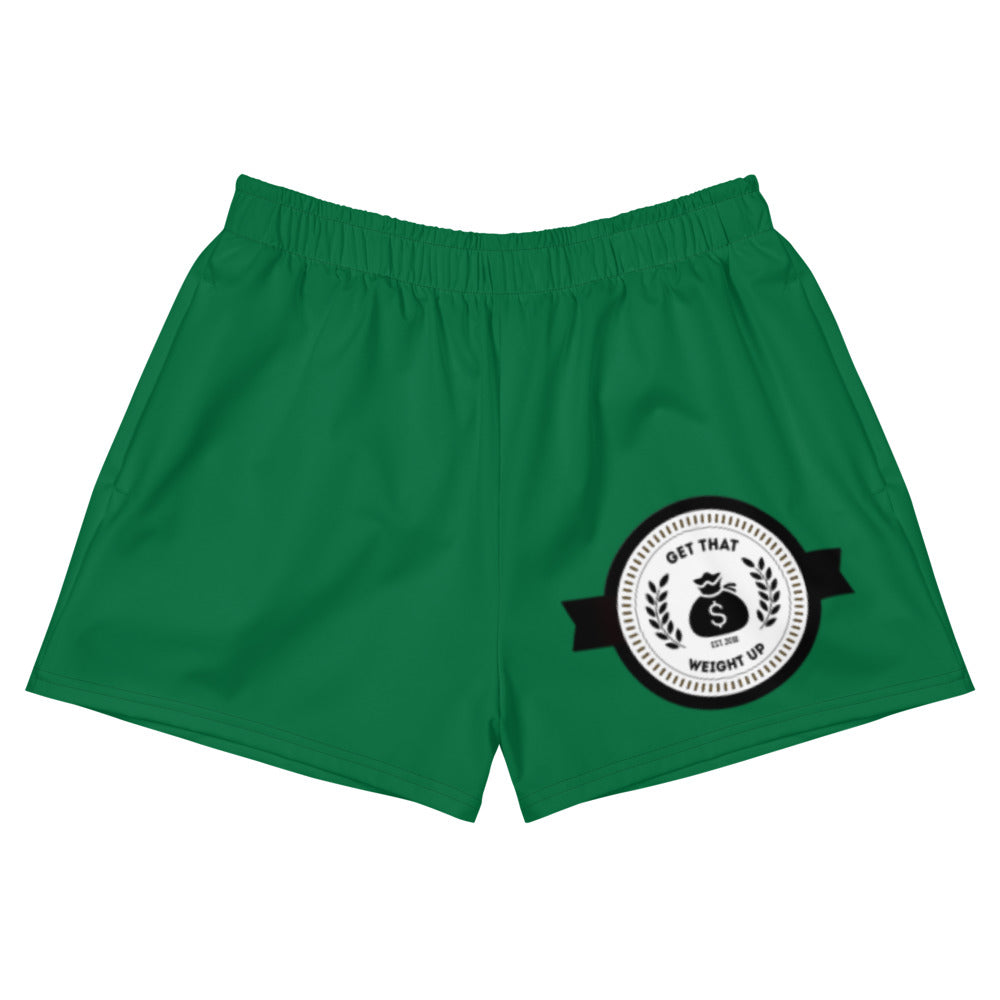 Get That Weight Up Women's Athletic Green Short Shorts