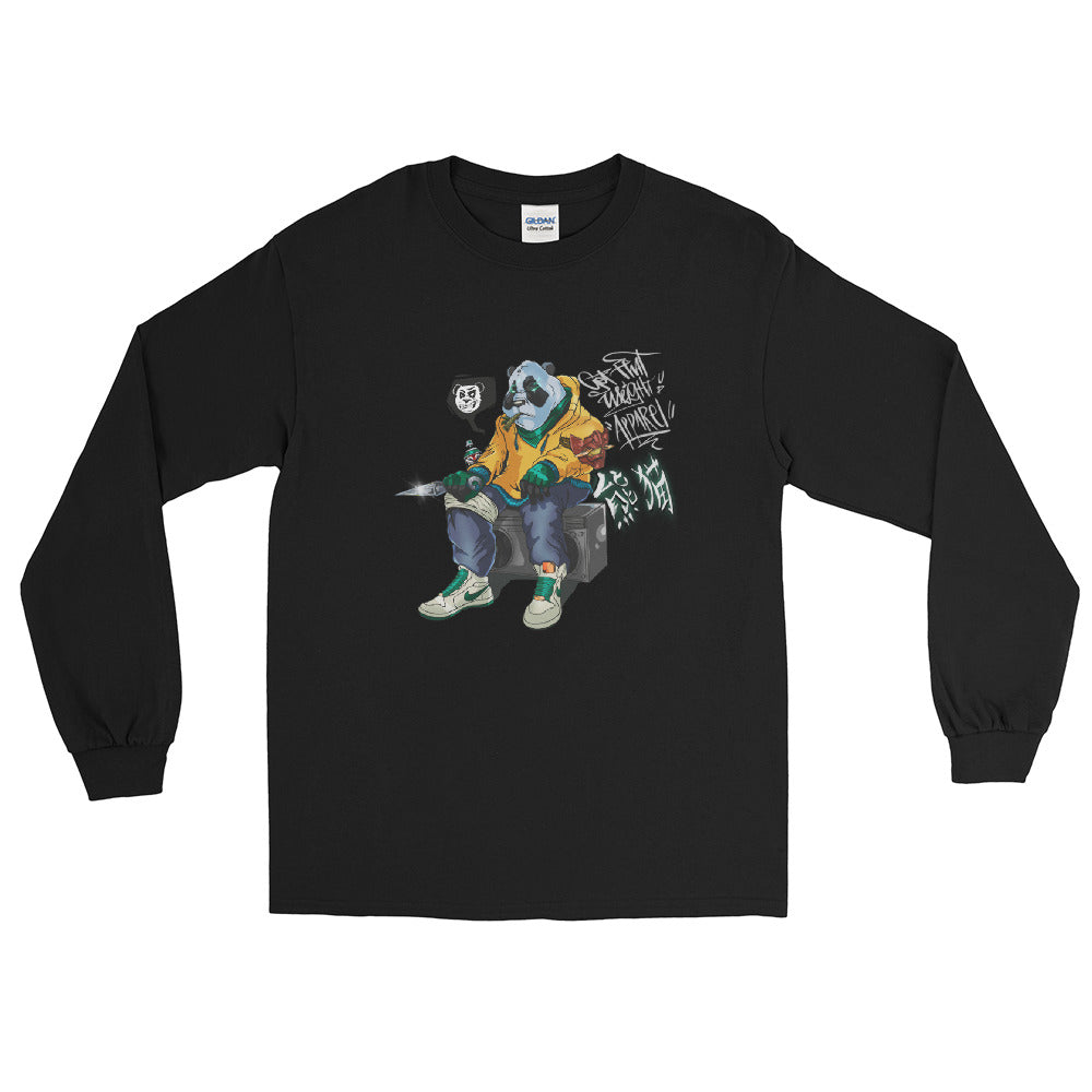 Hip Hop Panda Warrior Long Sleeve Shirt